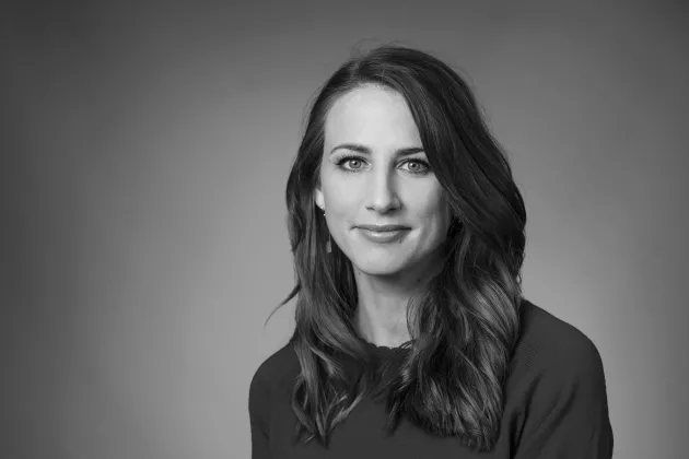 Black and white image of woman
